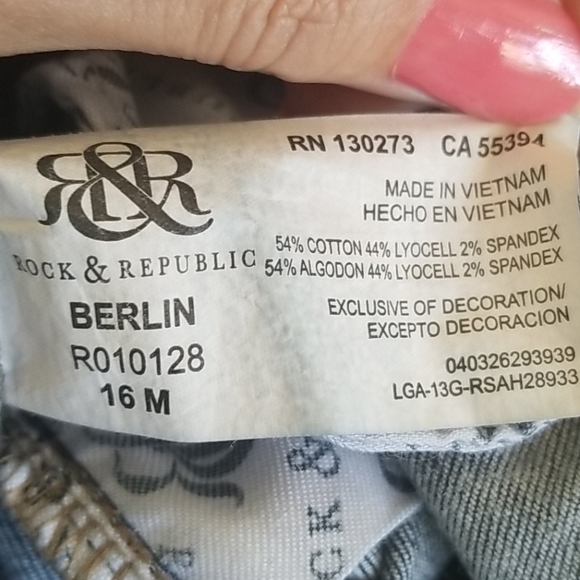 Rock & Republic Berlin Skinny Jeans Size 16 - Picture 6 of 6